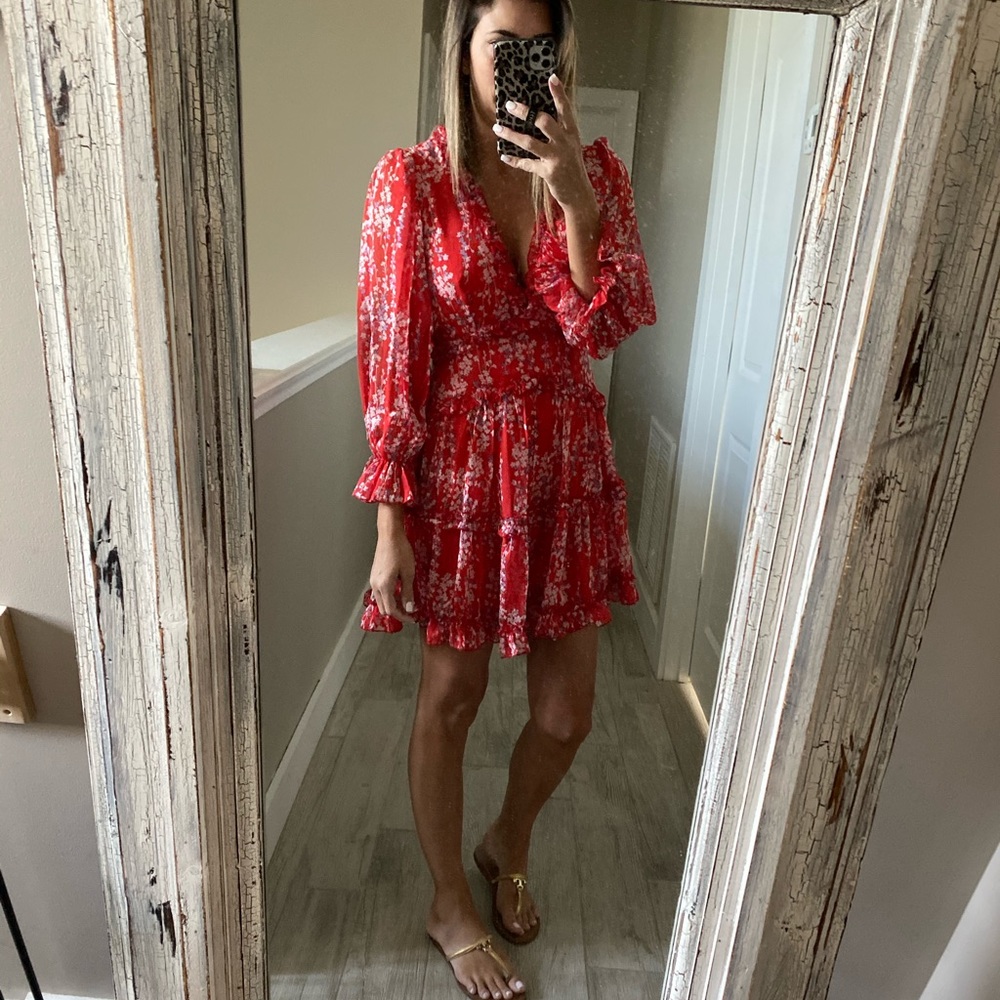 Saints + Secrets Floral Ruffle Dress